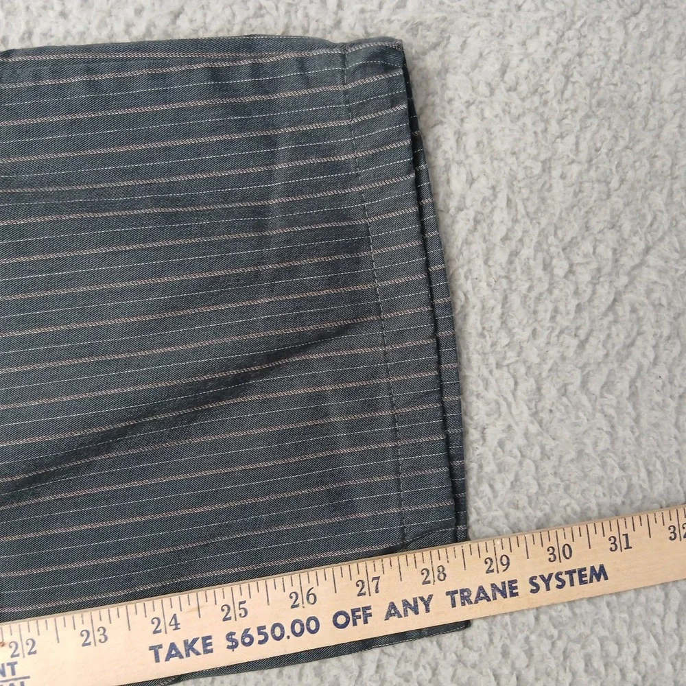 Dockers Women's Dress Pants Gray Pinstripe Flat Front Mid Rise Slacks‎ 16x31